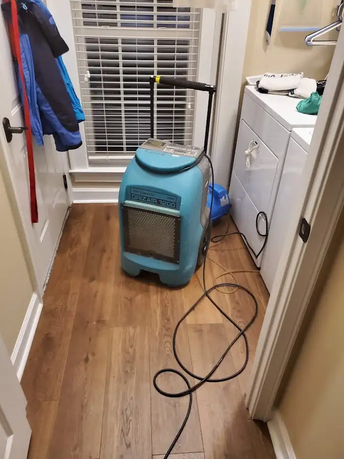 Commercial dehumidifier deployed for Flood Damage Cleanup in Jonesborough